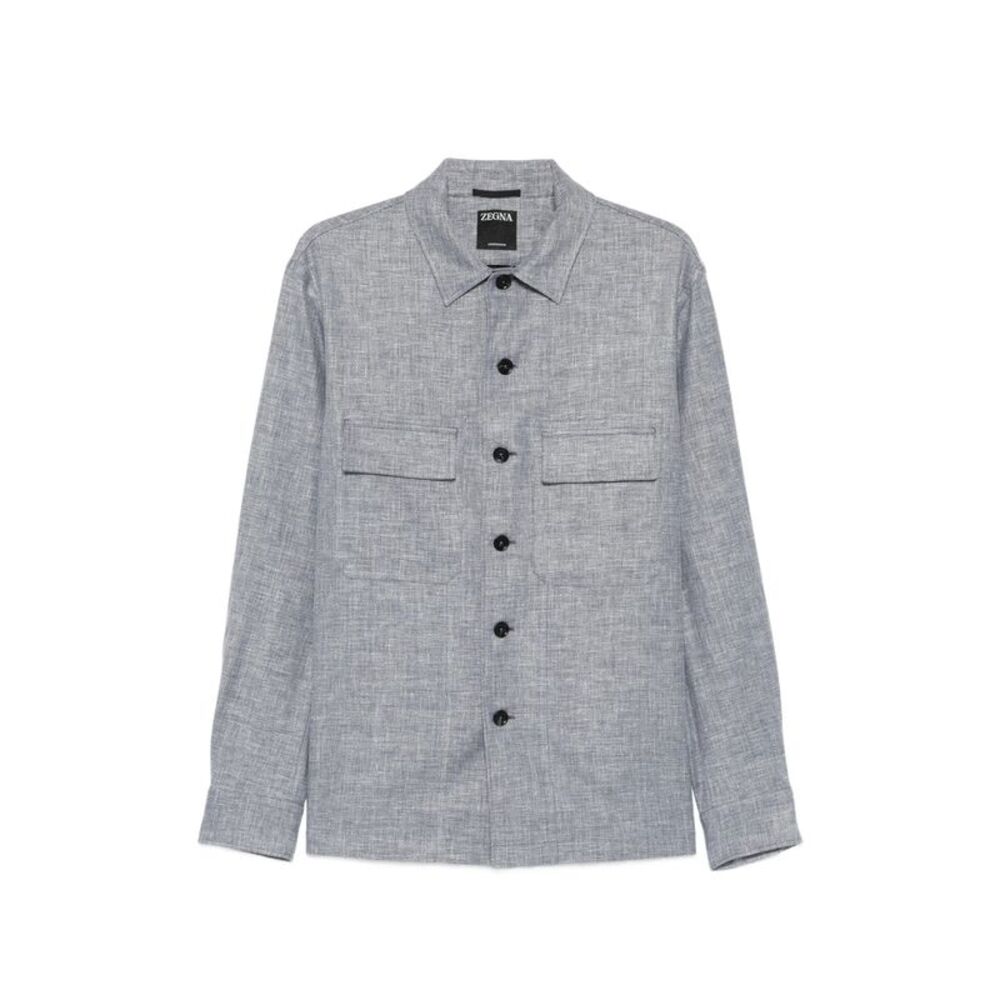 Zegna Blue Shirts Men